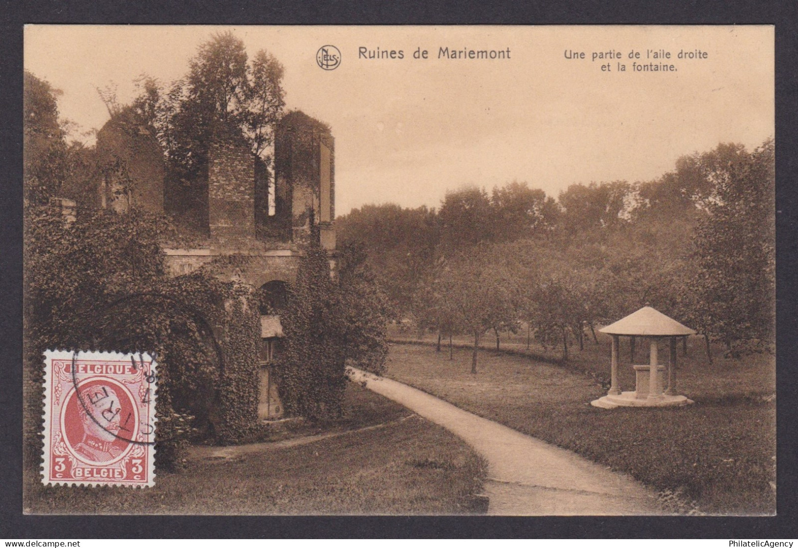 BELGIUM, Postcard, Morlanwelz, Ruines de Mariemont