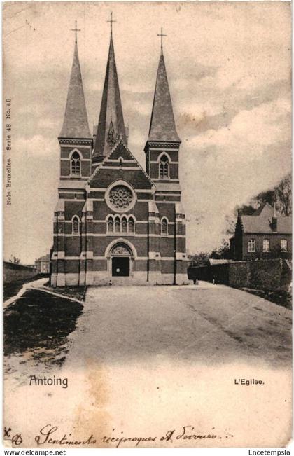 CPA  Carte Postale Belgique Antoing  l'église 1901  VM98155