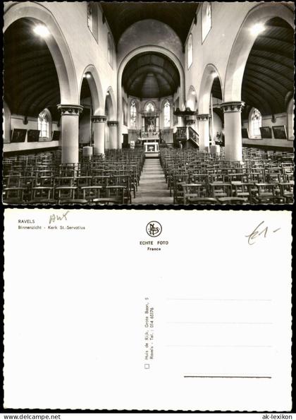 Postkaart Ravels Innenansicht der St.-Servatius-Kirche, Ravels 1960