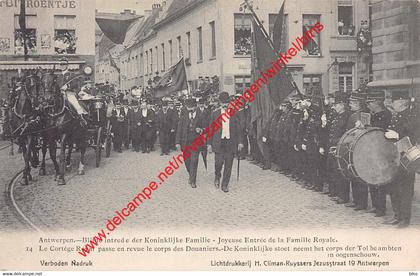 Blijde intrede der Koninklijke Familie - het corps der Tolbeambten - Antwerpen