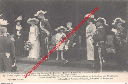 Blijde intrede der Koninklijke Familie - Koning Albert - Meirplaats - Antwerpen