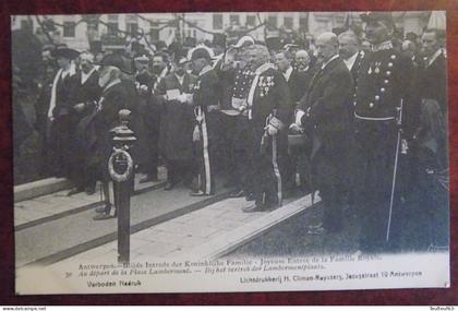 Cpa Antwerpen : blijde intrede der Koninklijke familie - bij het vertrek der Lambermontplaats