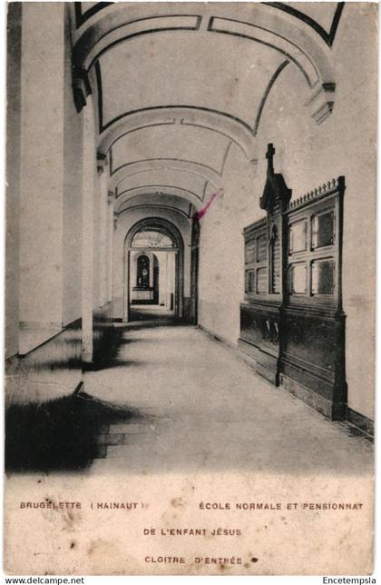 CPA Carte Postale  Belgique  Brugelette  Ecole Normale et Pensionnat de l'enfant Jésus Cloître d'entrée 1908 VM98047