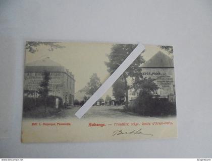 AUBANGE Frontière Belge Route d'Arlon Paris Animée Au bon Marché Commerce Dépôt de Pains Carte Postale Postcard CP PK AK