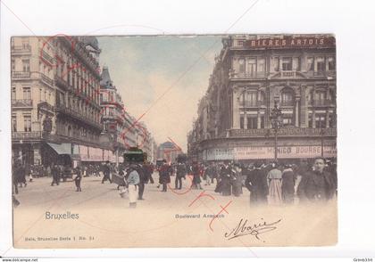 Bruxelles - Boulevard Anspach - postkaart