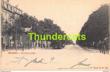 CPA BRUXELLES AVENUE LOUISE TRAM