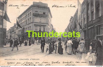 CPA BRUXELLES CHAUSSEE D'IXELLES ( PLI