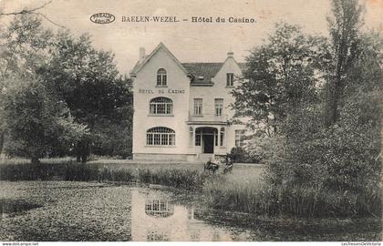 [-20%] BELGIQUE - Baelen Wezel - Hôtel du Casino -  Vue générale depuis létang - Animé - Carte postale ancienne