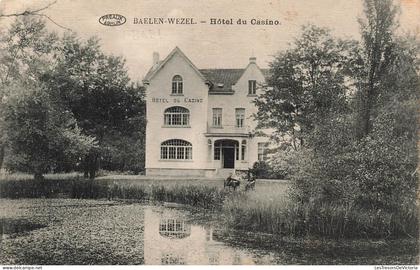 [-30%] BELGIQUE - Baelen Wezel - Hôtel du Casino -  Vue générale depuis létang - Animé - Carte postale ancienne