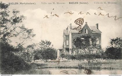 [-35%] BELGIQUE - Baelen - Usines - Villa de M. Messens - Vue de létang - Carte postale ancienne