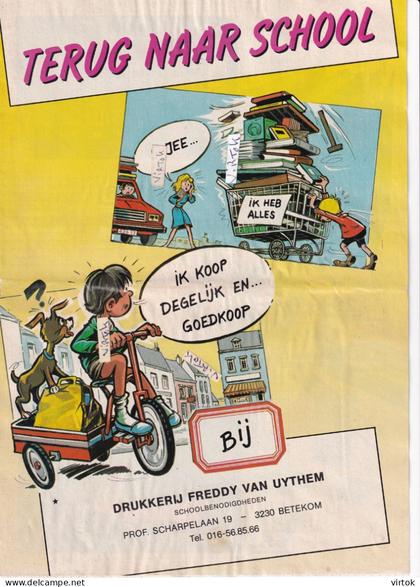 Betekom ( Begijnendijk ) :  Drukkerij Freddy Van Uythem :  TERUG NAAR SCHOOL  DOC   6 pag.
