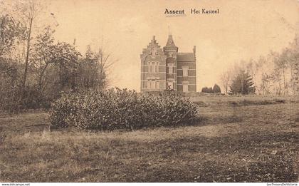 BELGIQUE - Assent - Kasteel - Château - Bâtiment - Architecture - Cour - Bois - Paysage - Rural - Carte postale ancienne