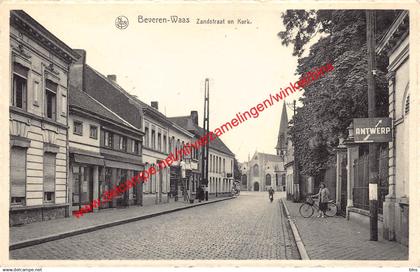 Zandstraat en Kerk - Beveren-Waas