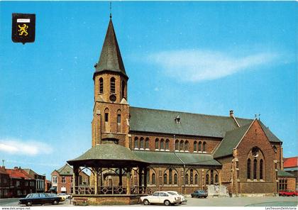 [-5%] BELGIQUE - Boortmeerbeek - L'église Saint Antonius - Colorisé - Carte postale