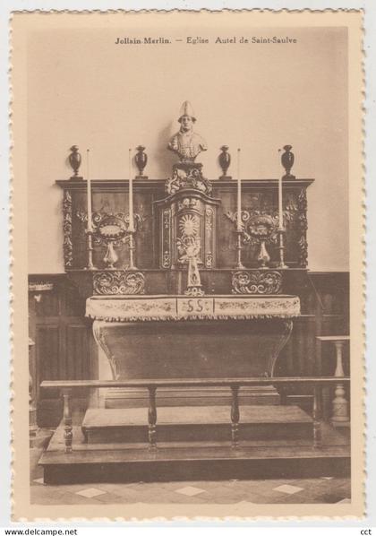 Jollain-Merlin   Brunehaut  Eglise Autel de Saint-Saulve