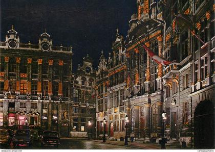 Belgium Bruxelles Grote Markt bei Nacht