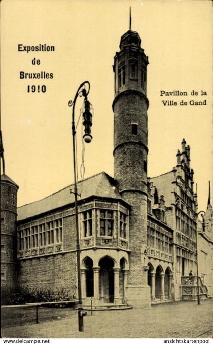 CPA Brüssel Brüssel, Ausstellung 1910, Pavillon der Stadt Gent
