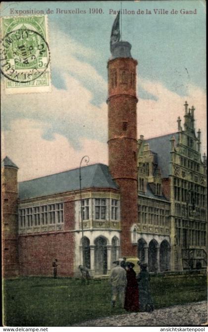 CPA Brüssel Brüssel, Ausstellung 1910, Pavillon der Stadt Gent