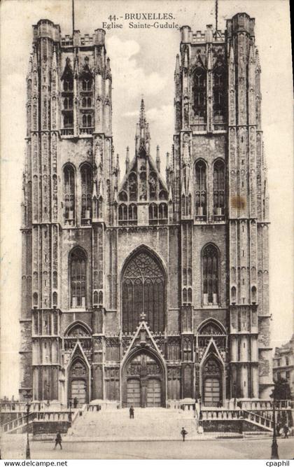 CPA Bruxelles Eglise Sainte Gudule