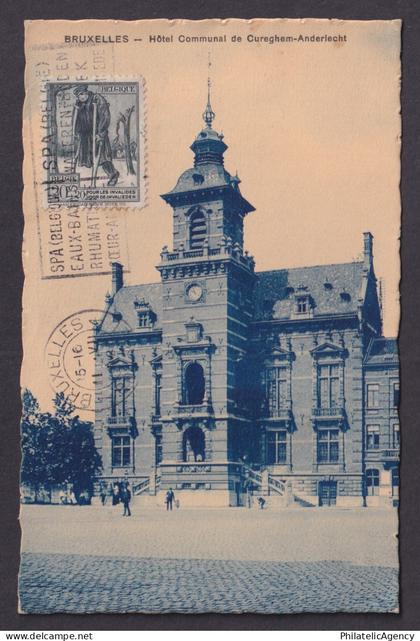 Vintage Postcard Belgium Brussels Anderlecht Municipal Hall