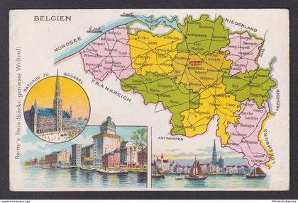 Vintage Postcard Belgium Brussels Antwerp Msp