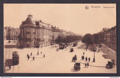 Vintage Postcard Belgium Brussels Avenue Louise