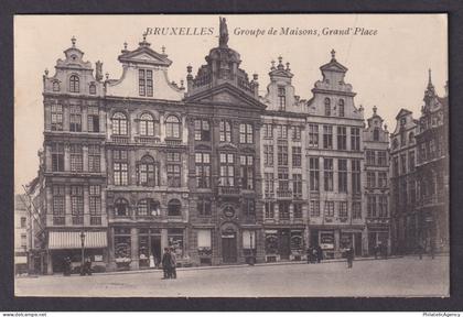 Vintage Postcard Belgium Brussels Houses Grand Place