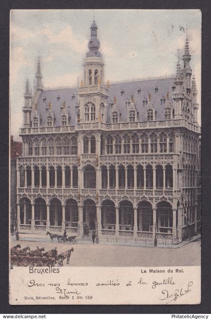Vintage Postcard Belgium Brussels King's House 1902