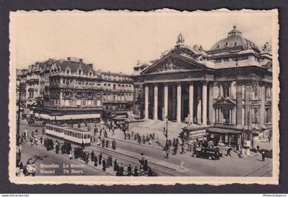 Vintage Postcard Belgium Brussels Stock Exchange 1948