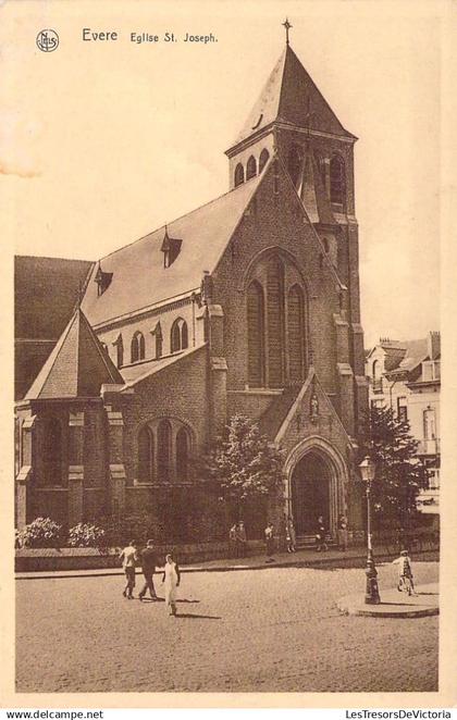 BELGIQUE - EVERE - Eglise St Joseph - Carte postale ancienne