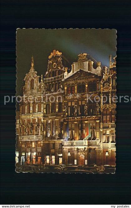 Bruxelles Bruessel Grote Markt bei Nacht