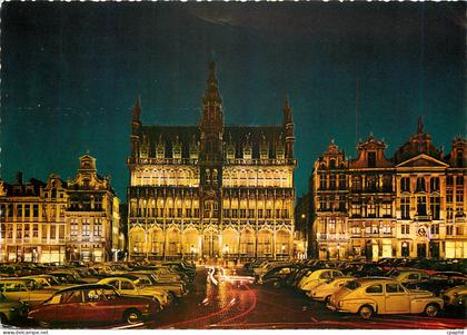 CPM Bruxelles Place et Maison du Roi la nuit