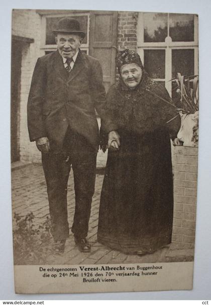 Buggenhout  De echtgenooten Verest-Albrecht 24 mei 1926   70 verjaardag Bruiloft