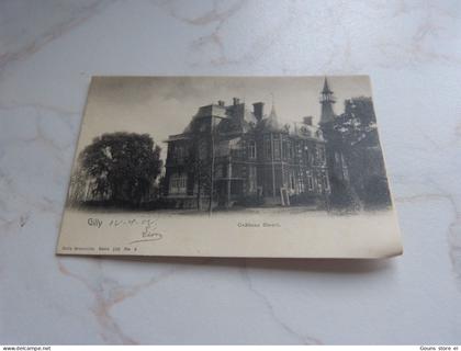 BC29-10 Cpa Charleroi Gilly Chateau Bivort cachet Léon Gilson instituteur Gilly