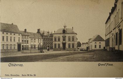 Chievres // Grand Place ca 1900 Nels s 78. No. 23 hoek vouw