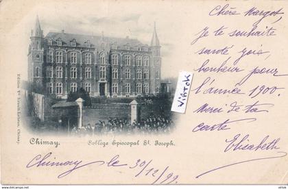 CHIMAY :      ( 1899  met zegel )  cachet  JUMET        - Marcofilie