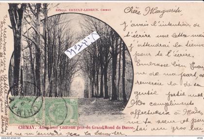 CHIMAY :      ( 1900   met zegel )  cachet  MAUBEUGE       - Marcofilie