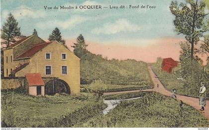 CLAVIER   OCQUIER.  VUE DU MOULIN A OCQUIER.  LIEU DIT  FOND DE L'EAU.  ANIMATION..