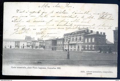 cpa de Belgique Courcelles - Ecole industrielle place Floris Lagneaux        SEP17-30