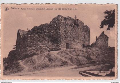 DALHEM  RUINES DE L'ANCIEN CHATEAU FORT , CONTRUIT VERS 1080 BOMBARDE 1648