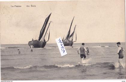 De Panne -- La Panne :  au bain  ( met zegel ) --  schip - boot