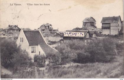 De Panne -- La Panne :   villas dans les dunes  ( met zegel )
