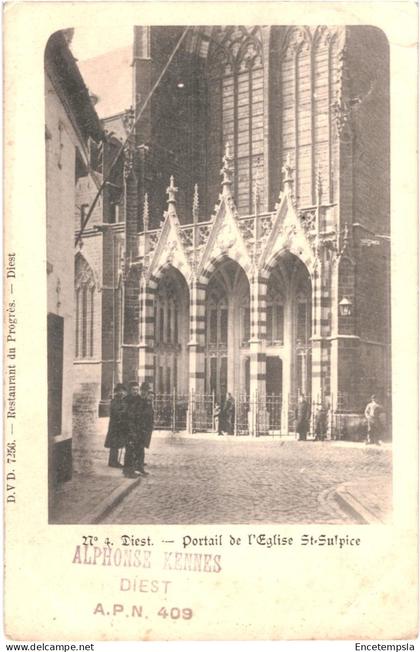 CPA Carte postale Belgique Diest Portail de l'église Saint Sulpice 1901 VM73131ok