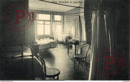 BELGICA. Belgien / Belgium. Bruxelles : Pensionnat protestant de jeunes filles / UNE CHAMBRE A COUCHER.