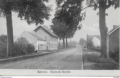 EGHEZEE. ROUTE DE NOVILLE. VUE DES RAILS DU TRAM