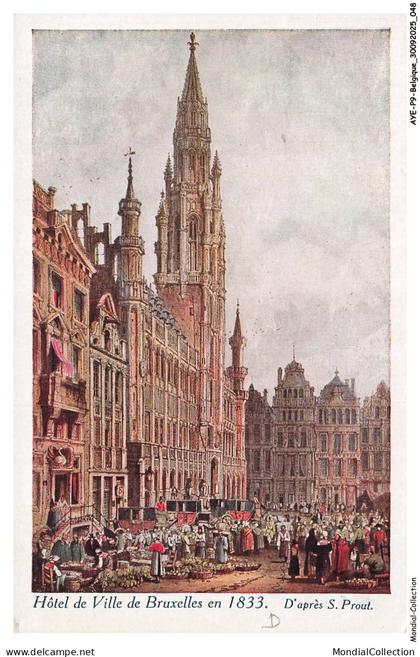 AYEP9-0670-BELGIQUE - Hotel de ville de bruxelles en 1833