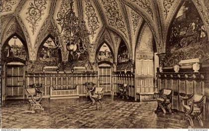 CPA Lennik Flämisch Brabant, Schloss Gaasbeek, Rittersaal