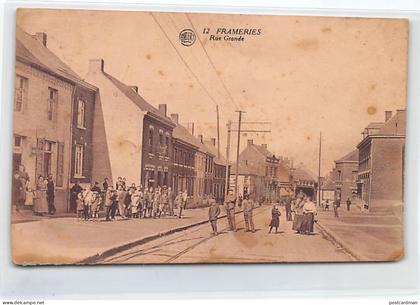 Belgique - FRAMERIES (Hainaut) Rue Grande - VOIR LES SCANS POUR L'ÉTAT