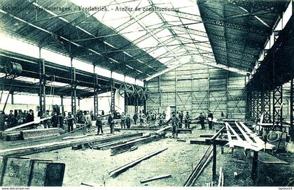 AR 893 /  C P A - BELGIQUE- GALMAERDEN  GAMMERAGES YZERFABRIEK  -ATELIER DE CONSTRUCTION
