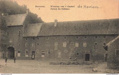 BELGIQUE - Rummen - Winning - Kasteel de Hovion - Ferme du château - Bâtiment - Cour - Animé - Carte postale ancienne